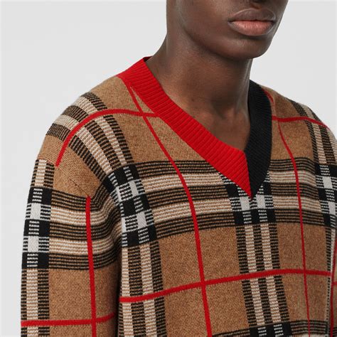 burberry wool v-neck sweater|Burberry Merino Wool V.